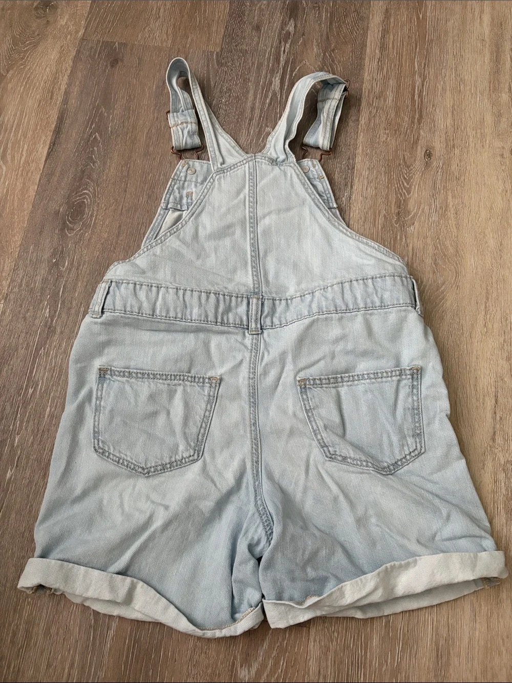 OshKosh B'gosh Light Blue Denim Short Overalls